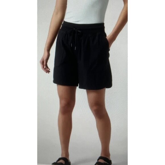 Athleta Farallon Midi Shorts Women's Size Small Black – Comfortable & Stylish